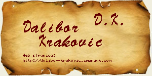 Dalibor Kraković vizit kartica